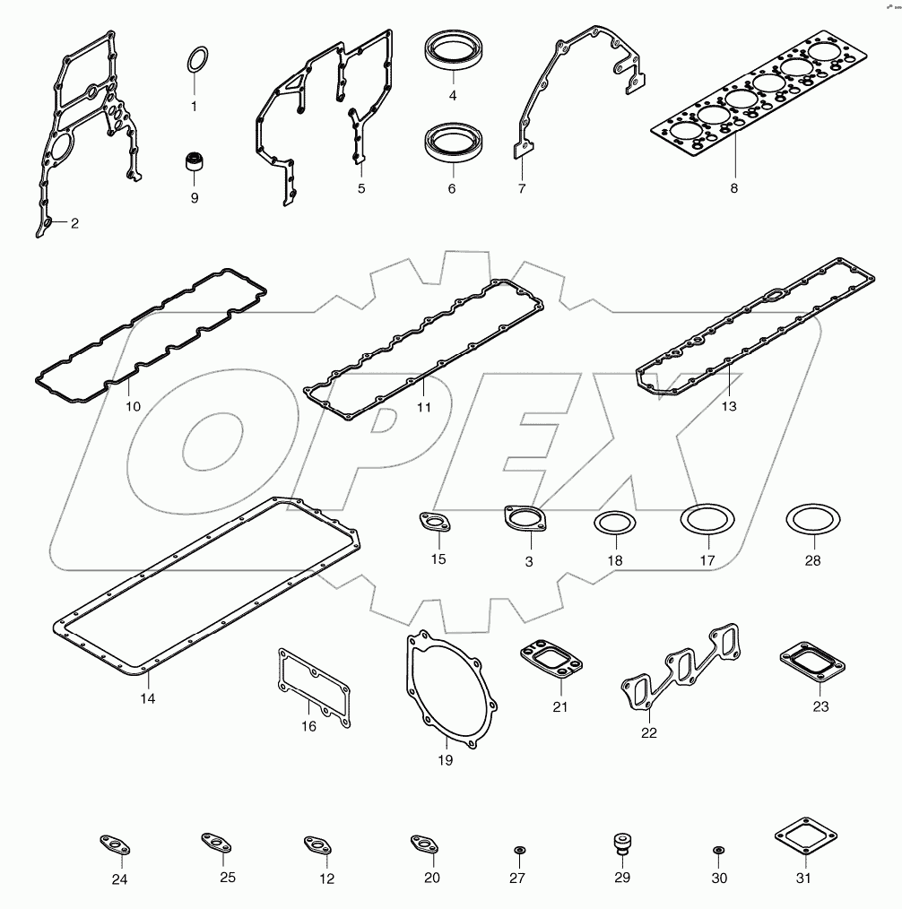  OVERHAUL GASKET KIT - ALL