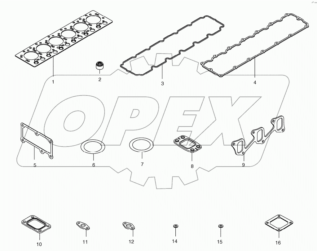  OVERHAUL GASKET KIT - TOP