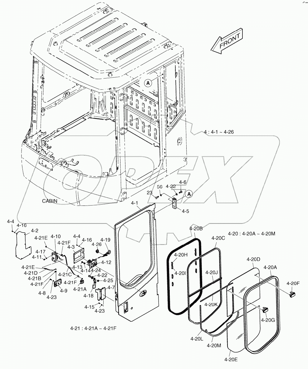 CABIN (3) - DOOR ASSY(L.H)