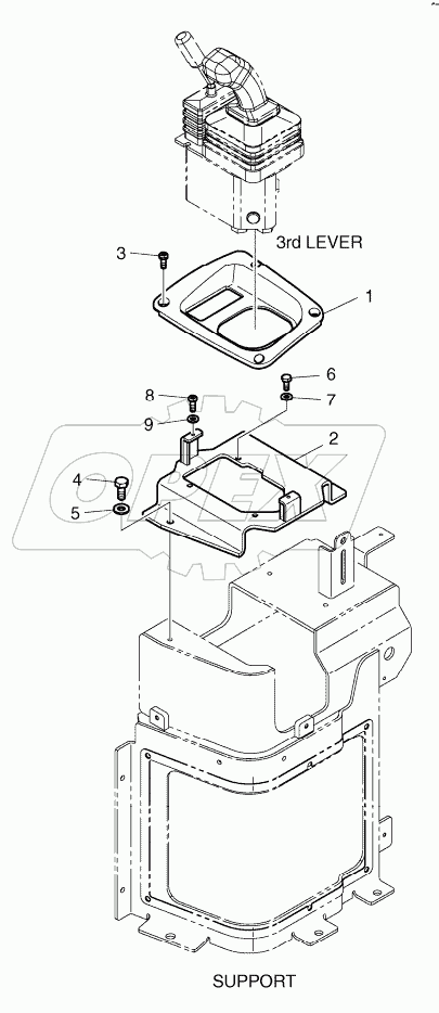  JOYSTICK MOUNTING - 3rd LEVER
