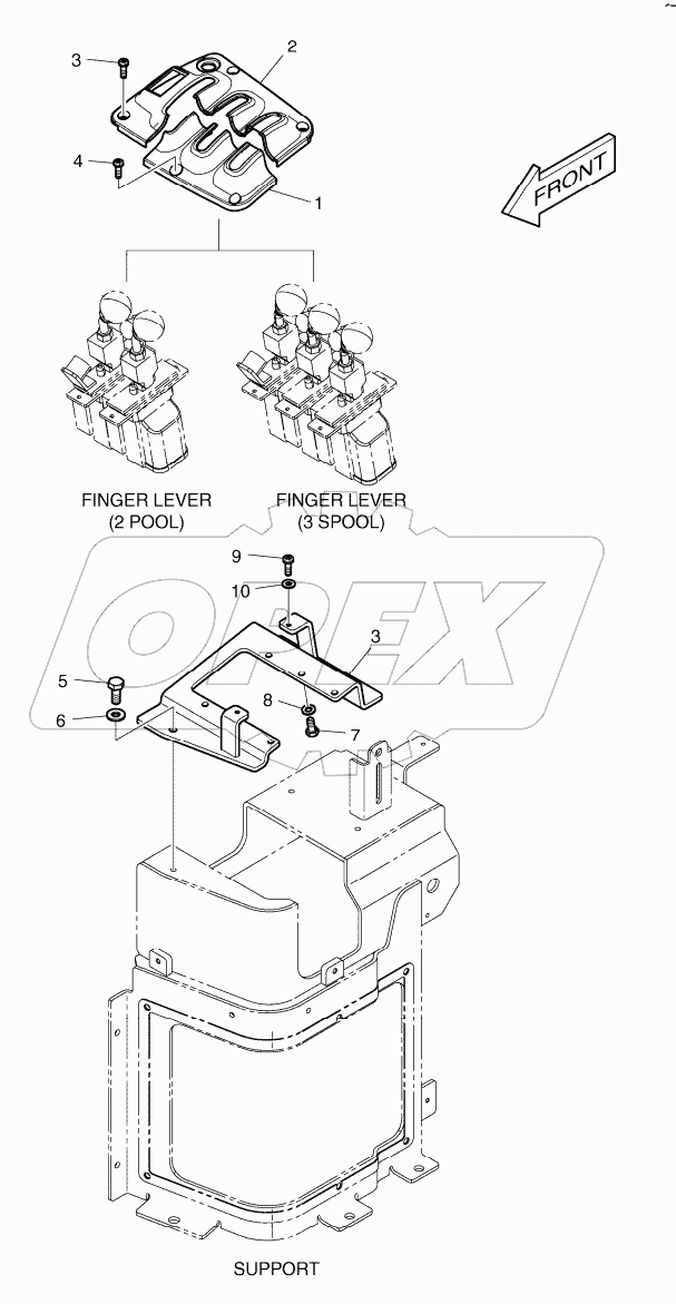  JOYSTICK MOUNTING - FINGER LEVER