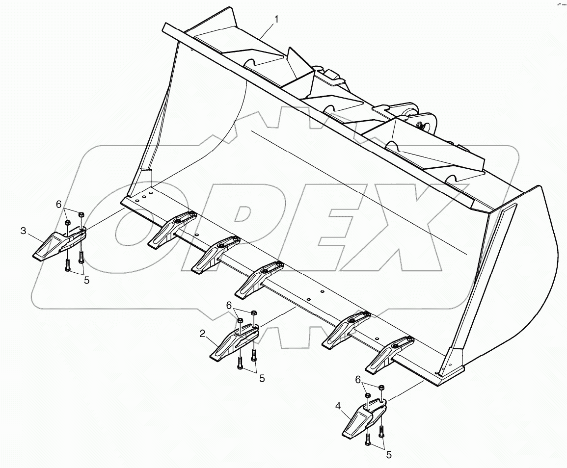  BUCKET - 1.9m3 TOOTH