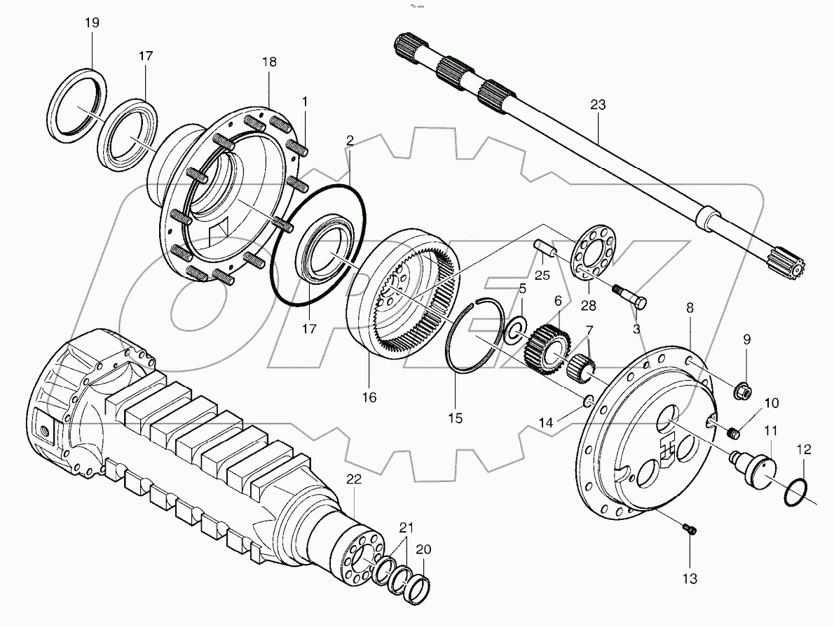  PLANETARY GEAR - FRONT AXLE