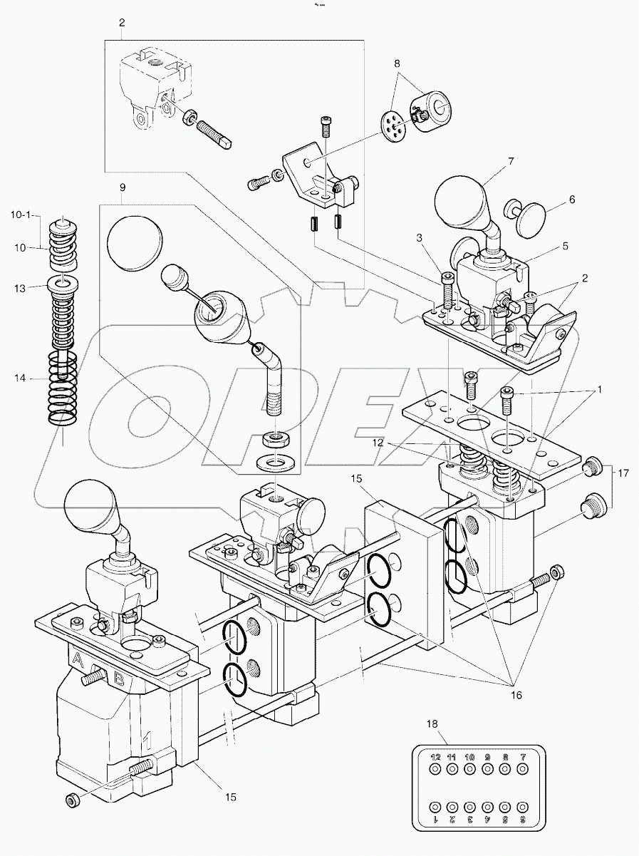  REMOTE CONTROL VALVE - 3SP + 3 LEVER