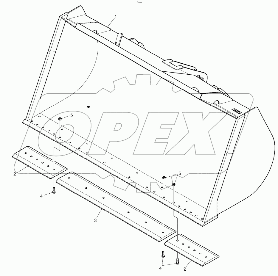  BUCKET ASSY - 2.3M3 (CUTTING EDGE)