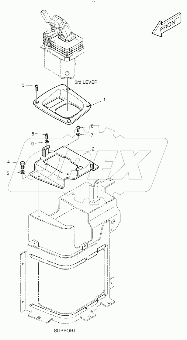  JOYSTICK MOUNTING - 3rd LEVER