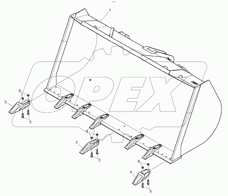  BUCKET ASSY - 2.2M3 TOOTH