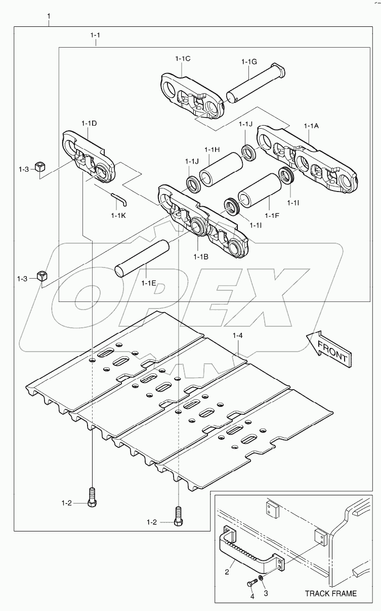  TRACK SHOE ASS'Y - 600G