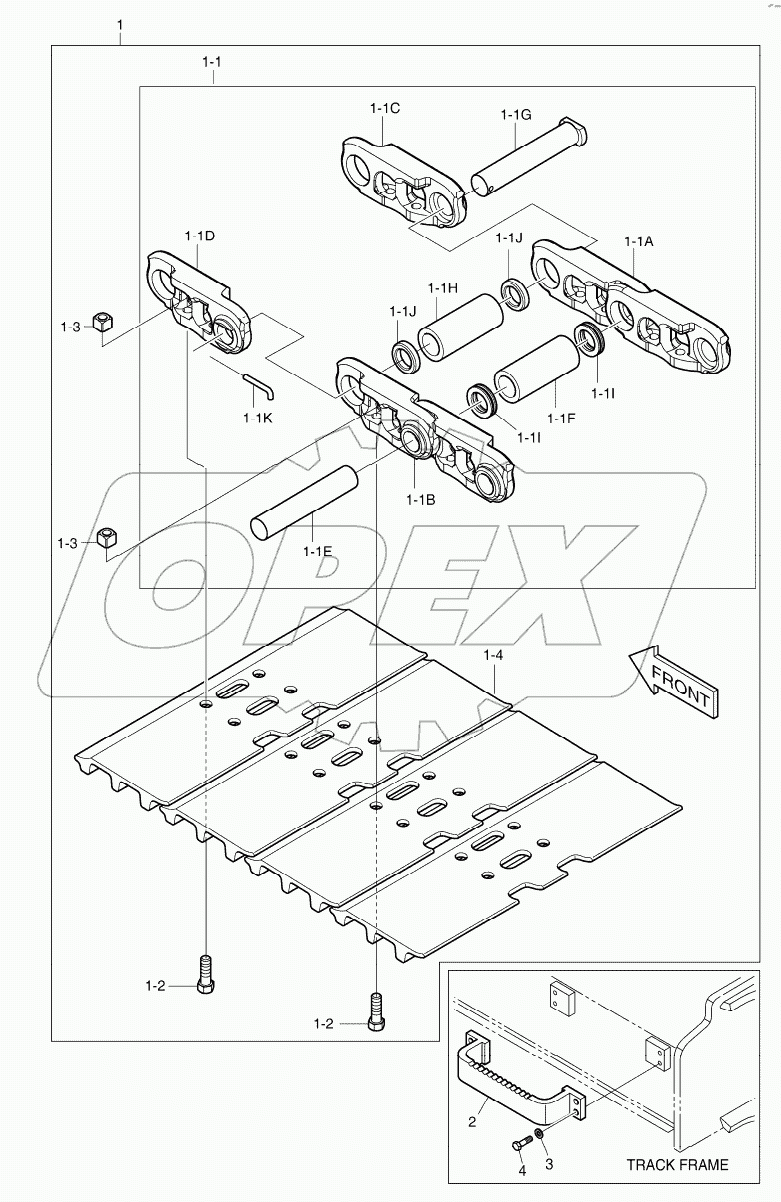  TRACK SHOE ASS'Y - 600G