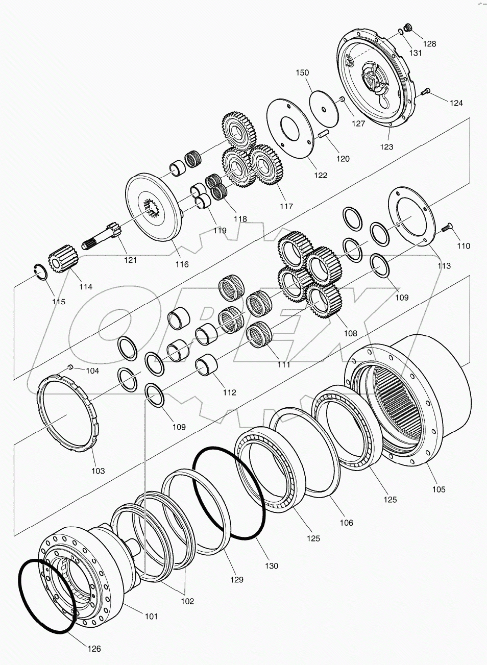  TRAVEL REDUCTION GEAR Serial No. 5441 -