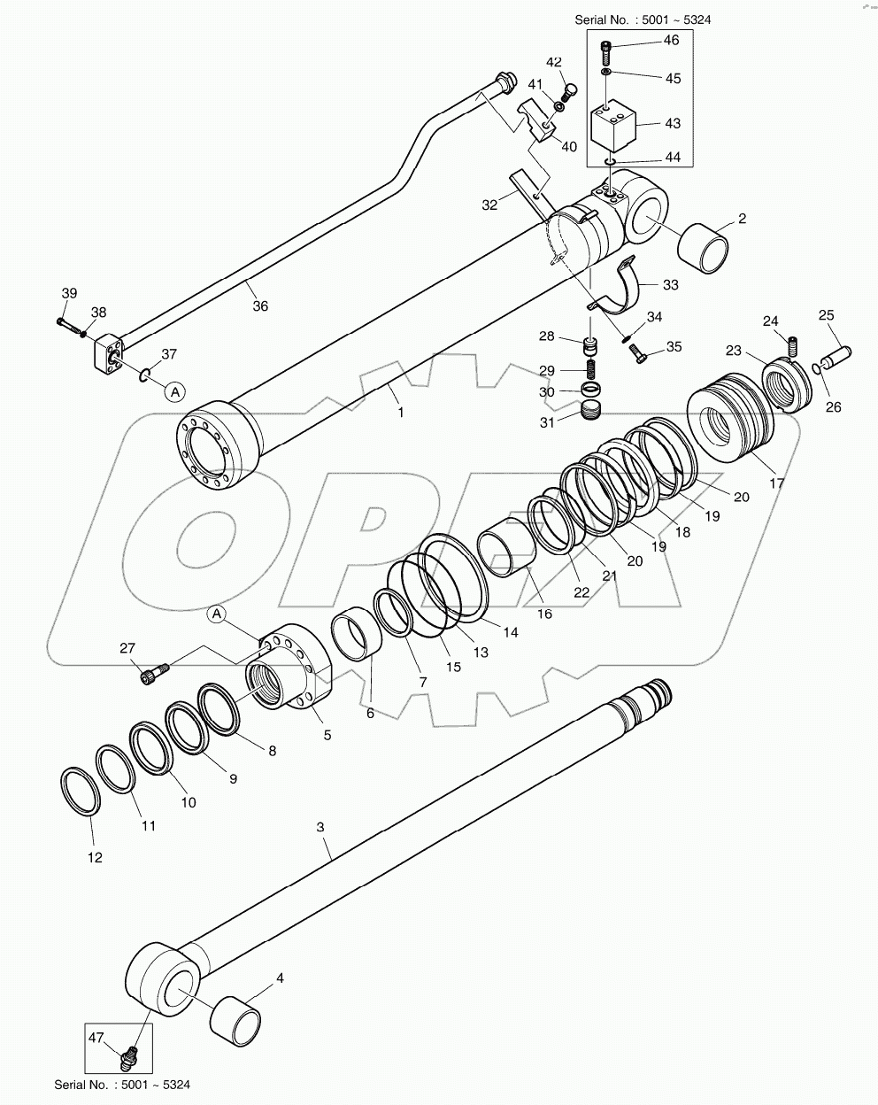  ARM CYLINDER - ARM 2.5m (ARTI. BOOM)