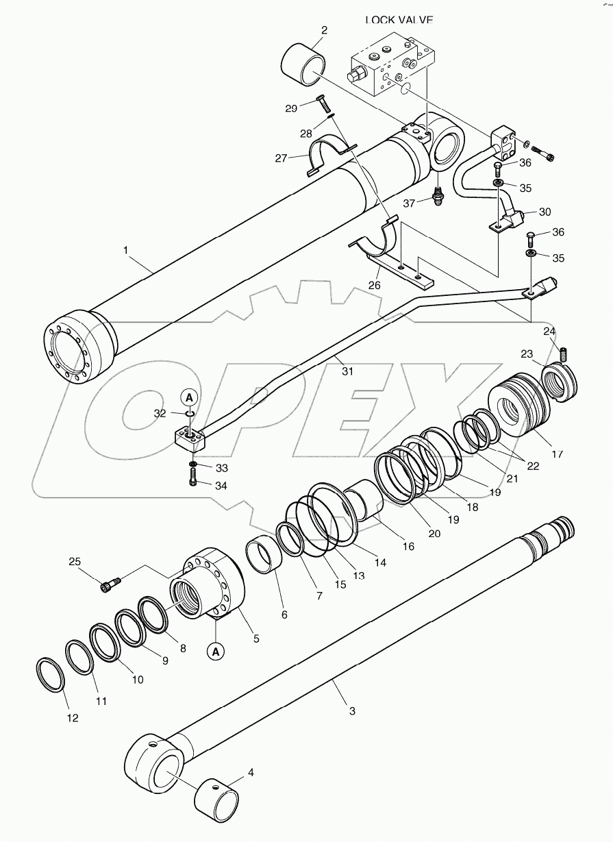  BOOM CYLINDER - R.H (LOCK VALVE) ARTI