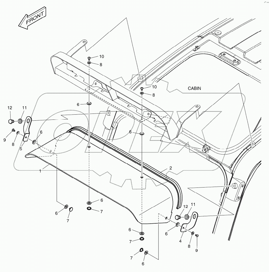  RAIN SHIELD & LAMP MOUNTING