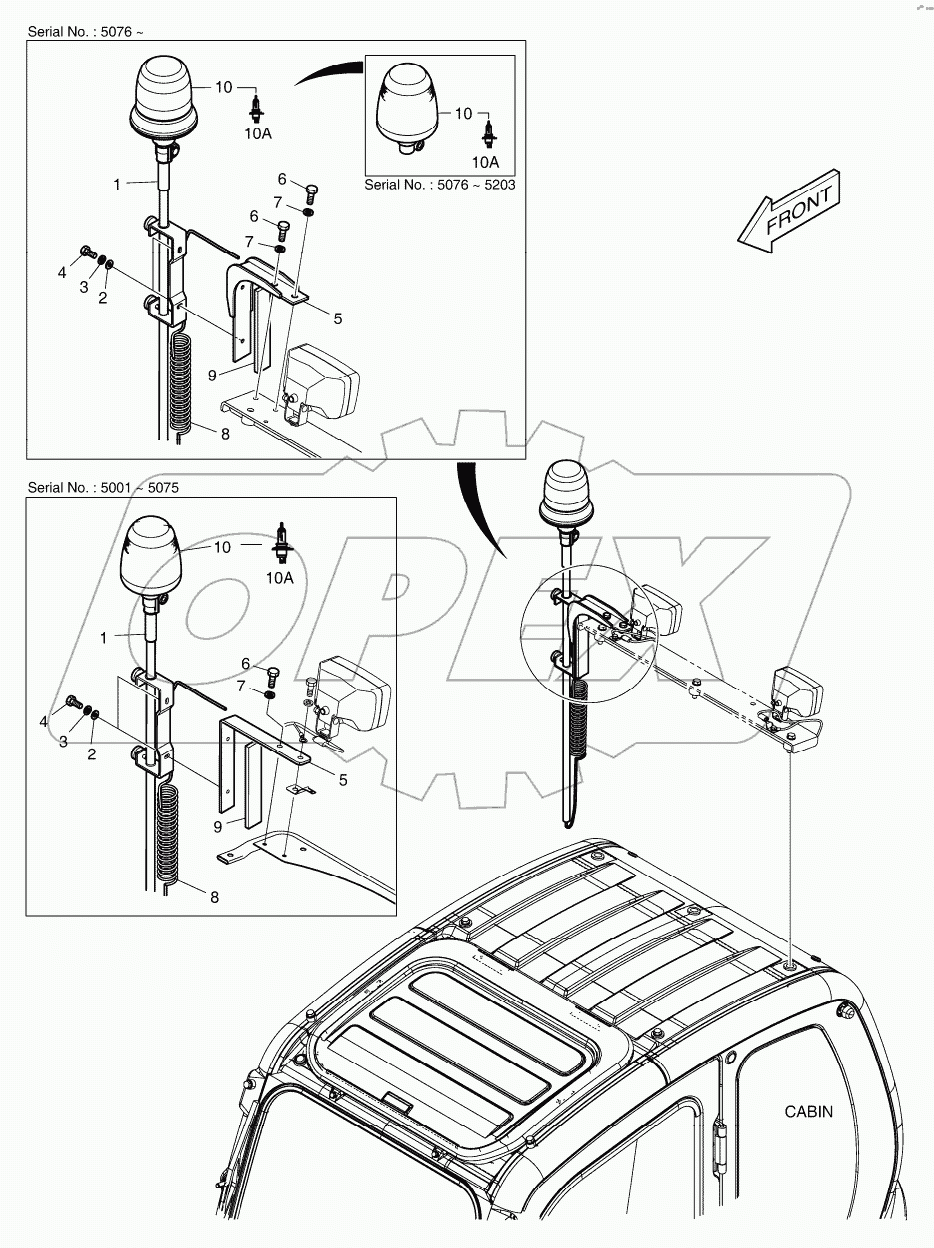  ROTATING BEACON (TELESCOPIC) WITH LAMP
