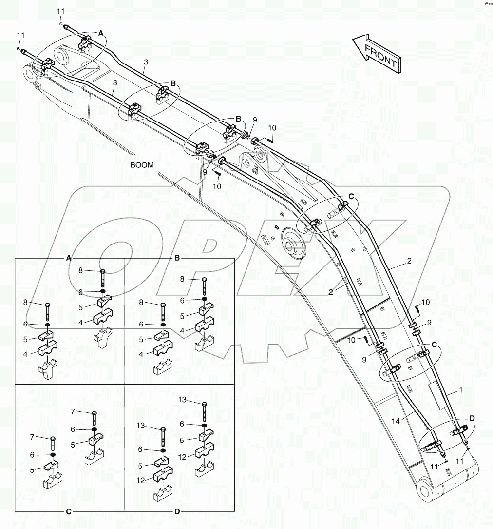  BOOM PIPING - BOOM 4.6m (ROTATING)