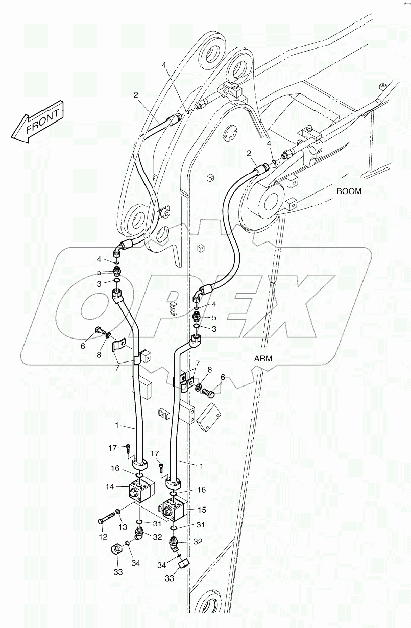  ARM PIPING - ROTATING (ARM 2.1m)