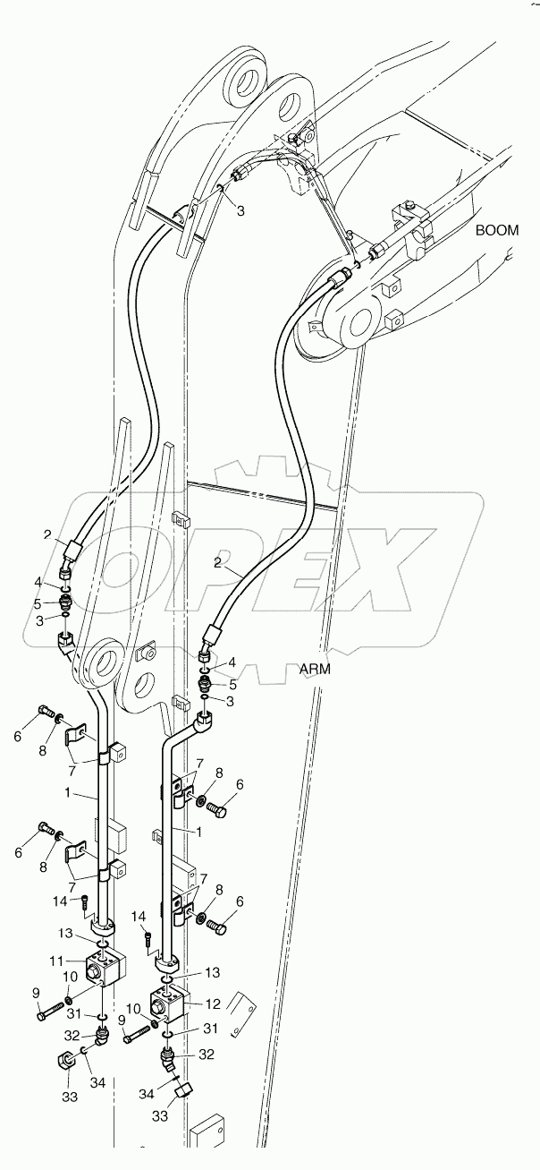  ARM PIPING - ROTATING (ARM 3.0m)