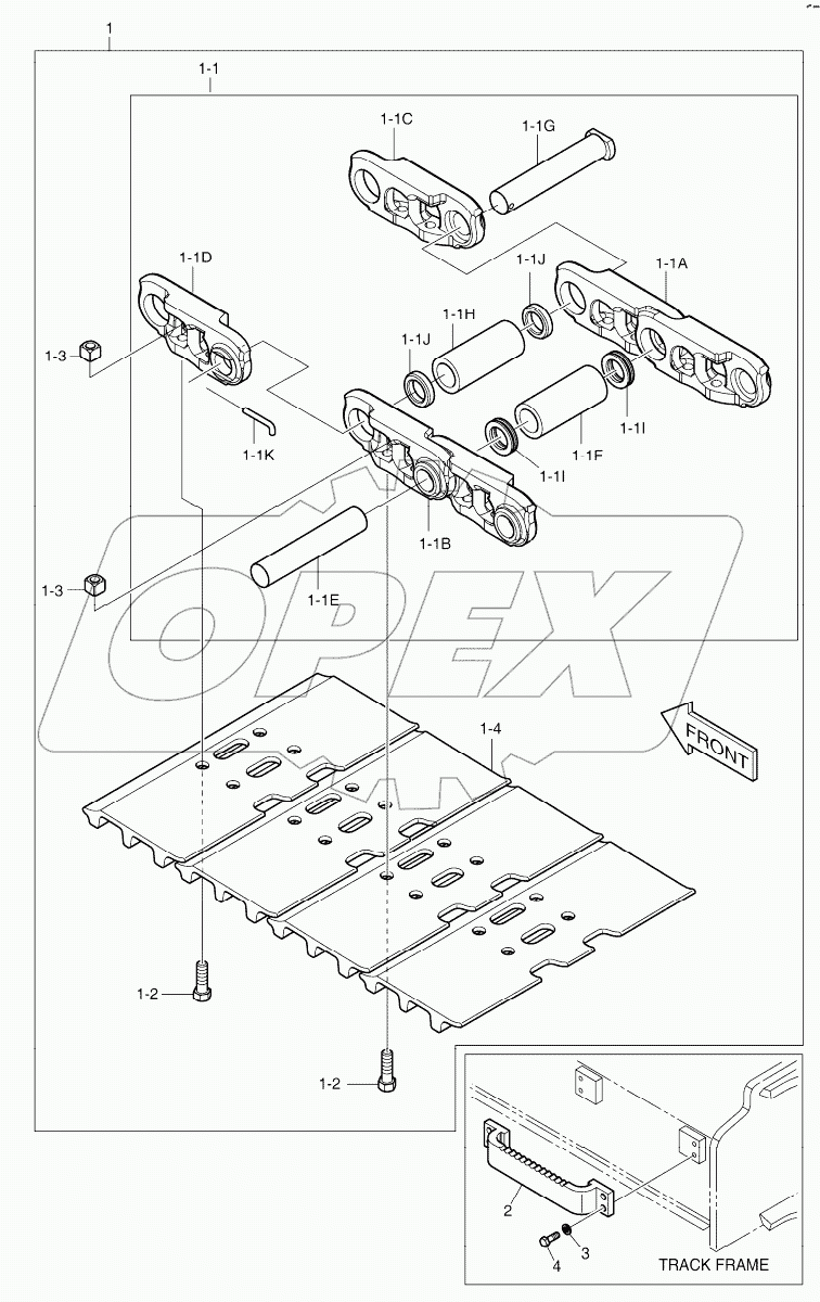  TRACK SHOE ASS'Y - 500G, Serial 5001-5246