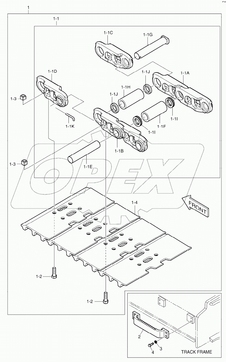  TRACK SHOE ASS'Y - 500G, Serial 5247-