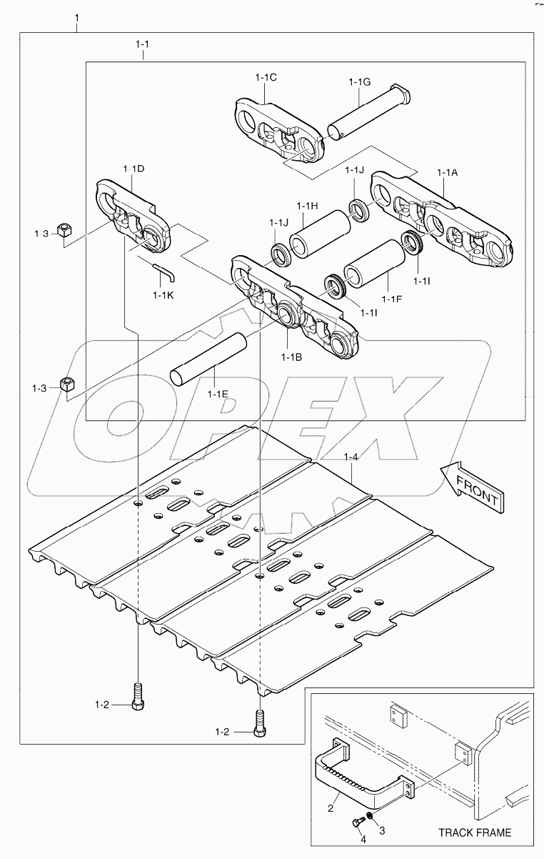  TRACK SHOE ASS'Y - 700G, Serial 5001-5246