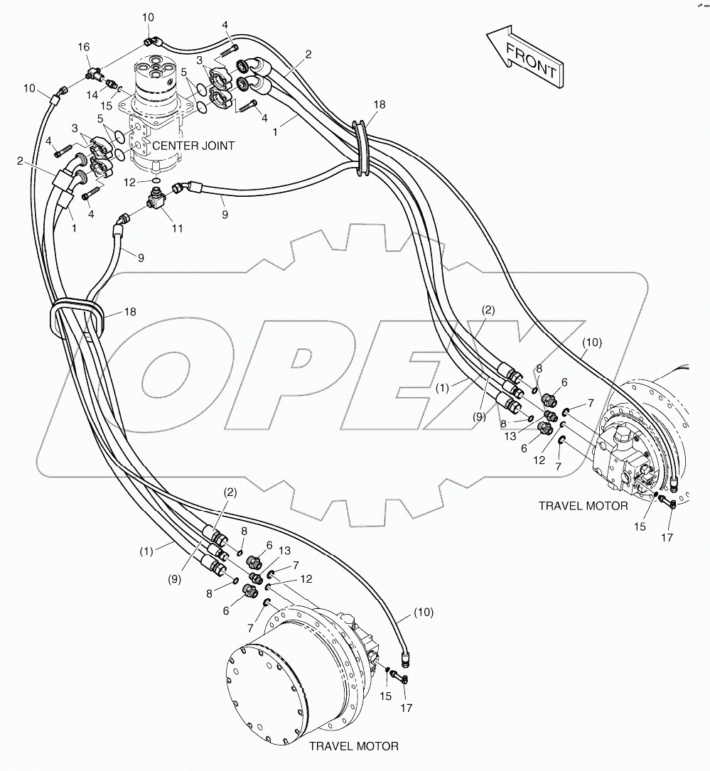  TRAVEL PIPING - LONG CRAWLER