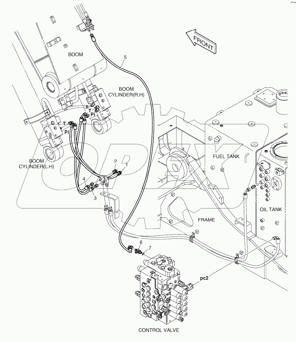  PILOT PIPING - LOCK VALVE (ARTI BOOM)
