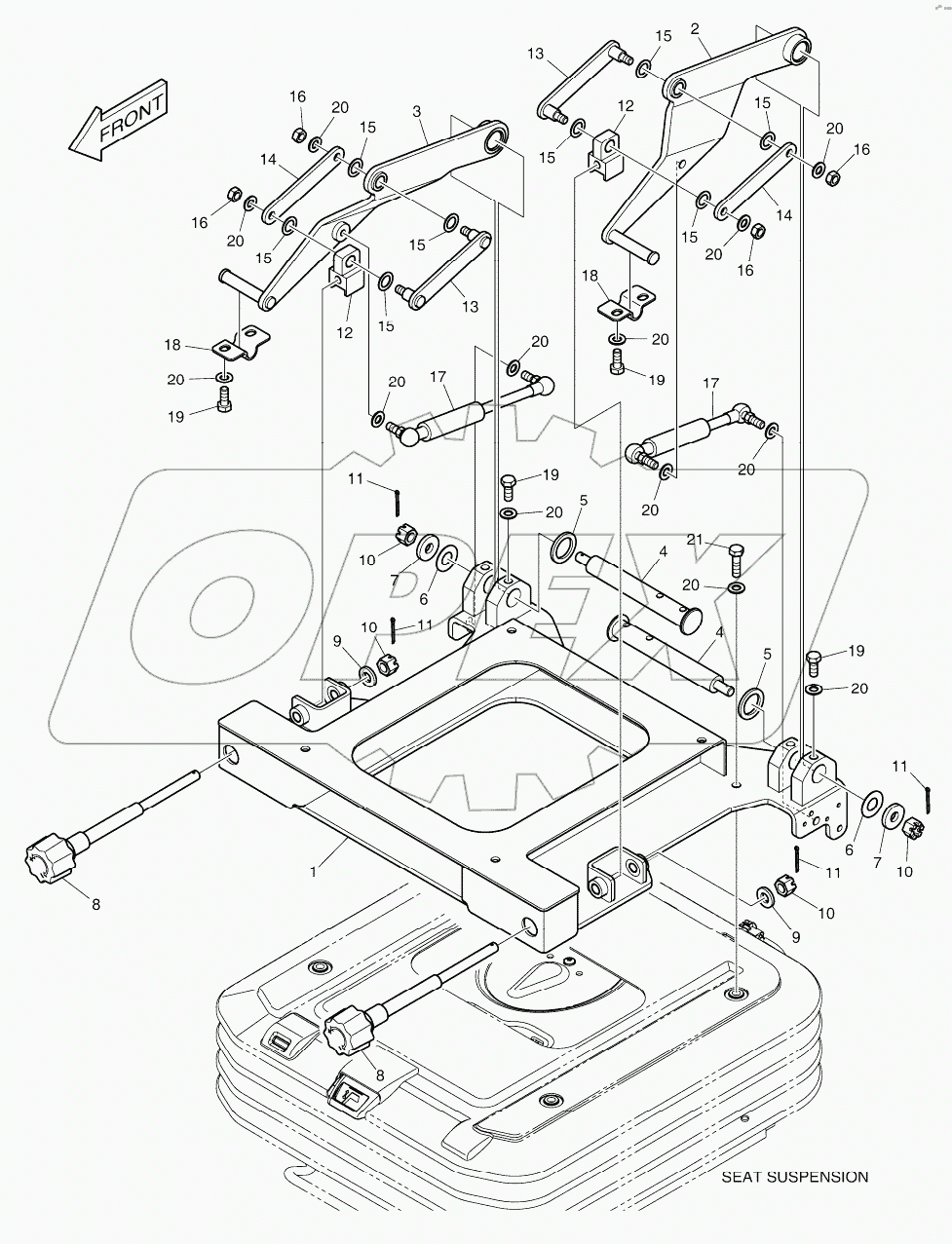  SEAT SLIDING PLATE - ROPS