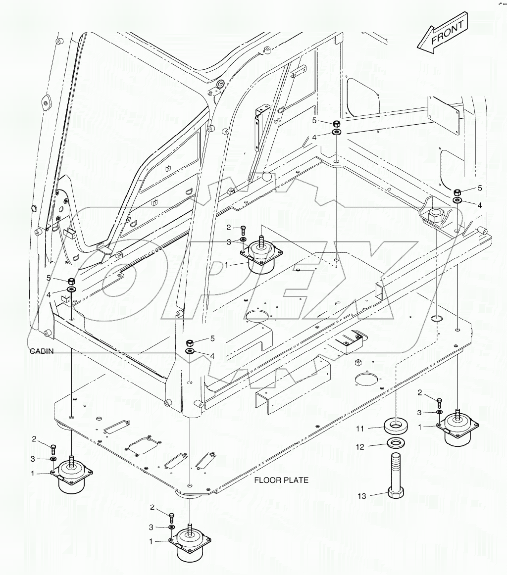  CABIN MOUNTING - ROPS