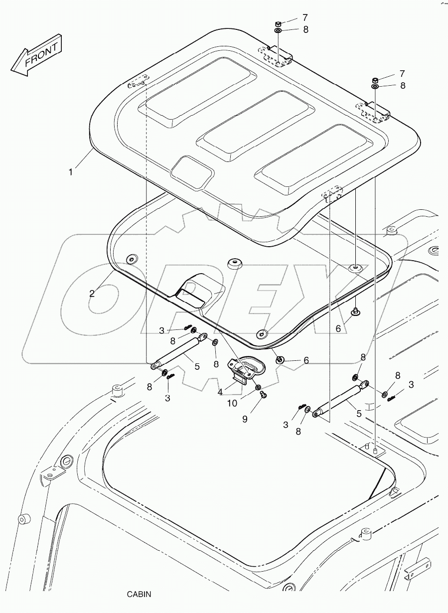  ROOF COVER - STEEL (ROPS)
