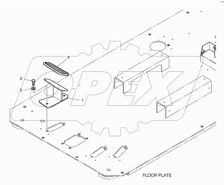  FOOT REST - R.H (ROPS)