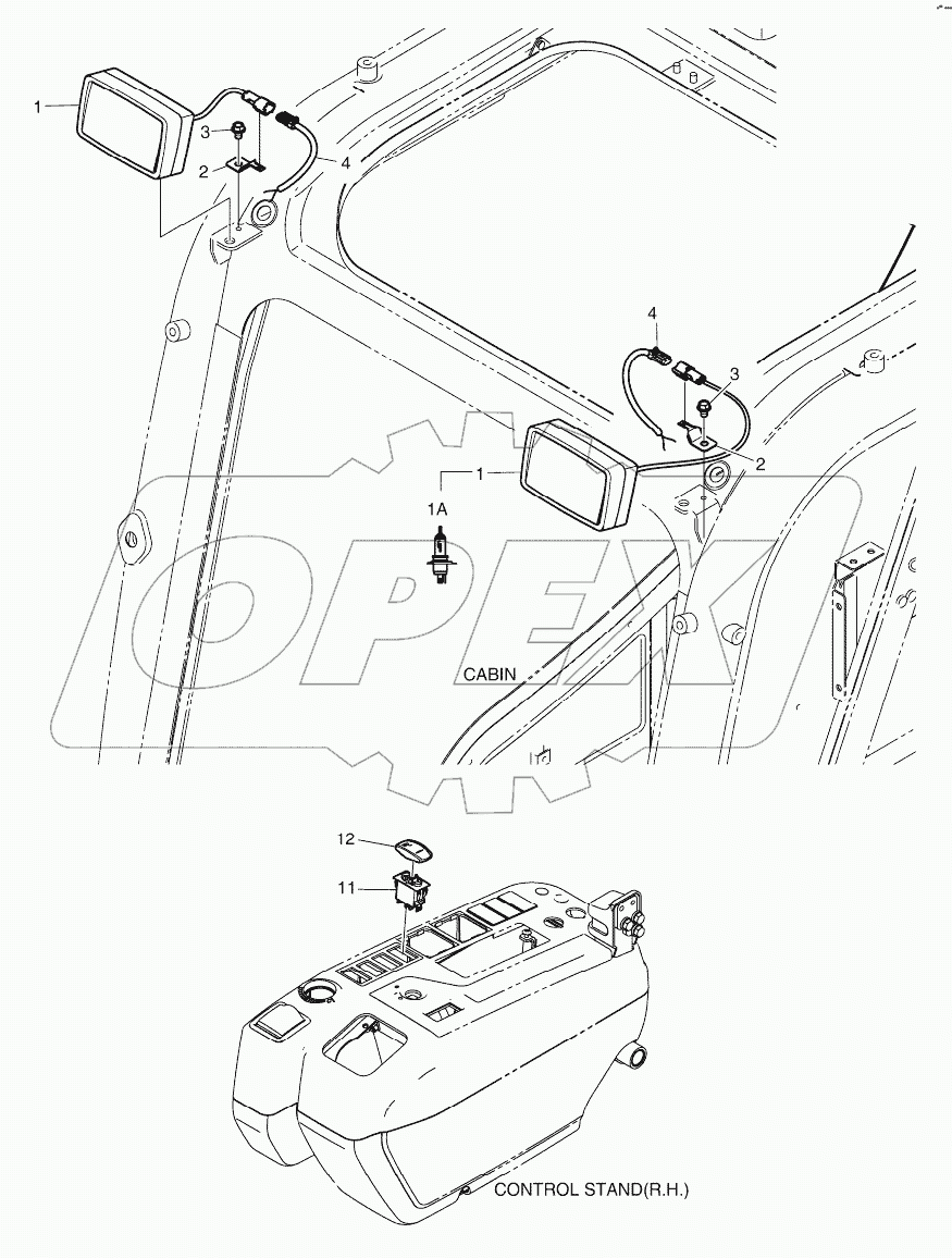  WORKING LAMP (2-LAMP) - ROPS