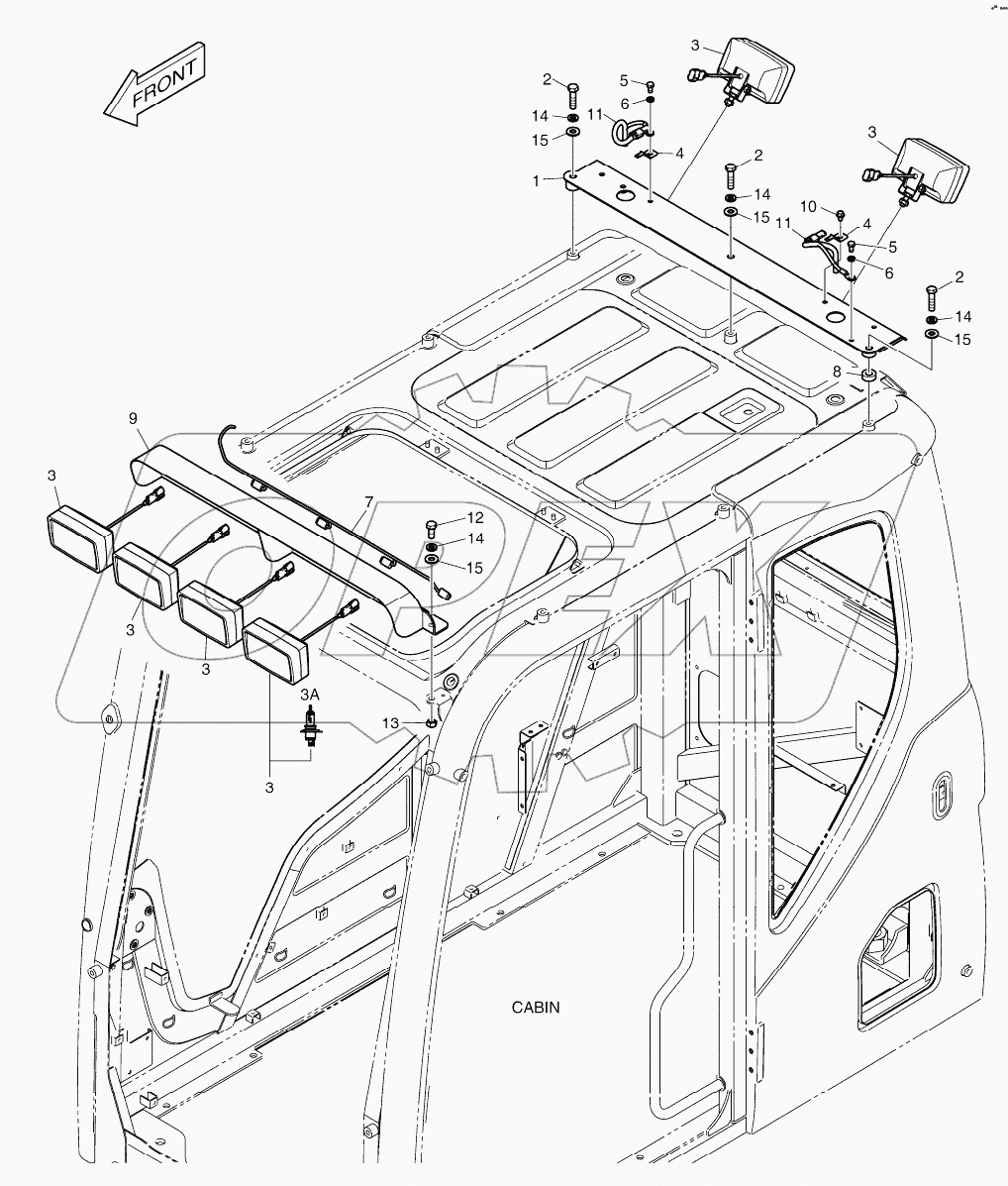  WORKING LAMP (6-LAMP) - ROPS
