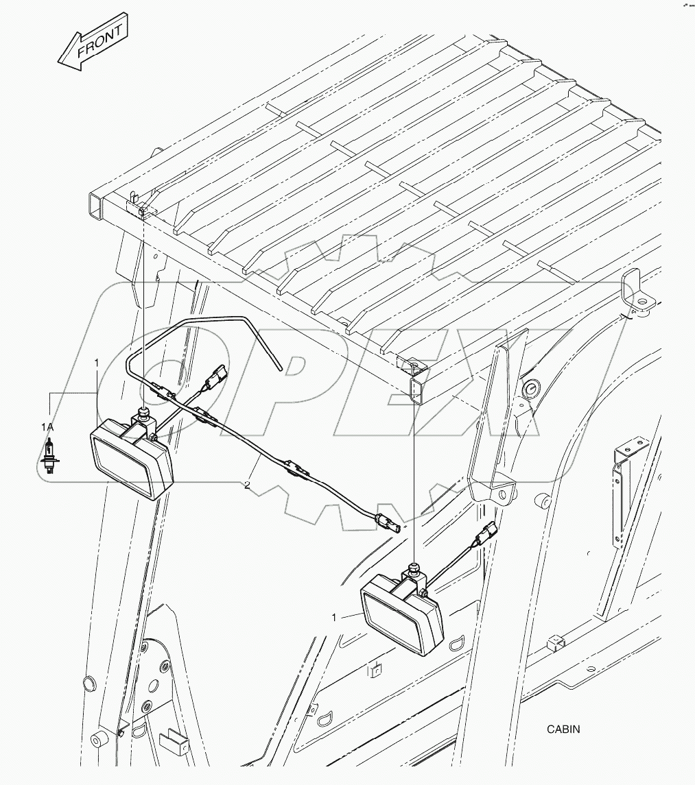  WORKING LAMP (2-LAMP) - ROPS GUARD