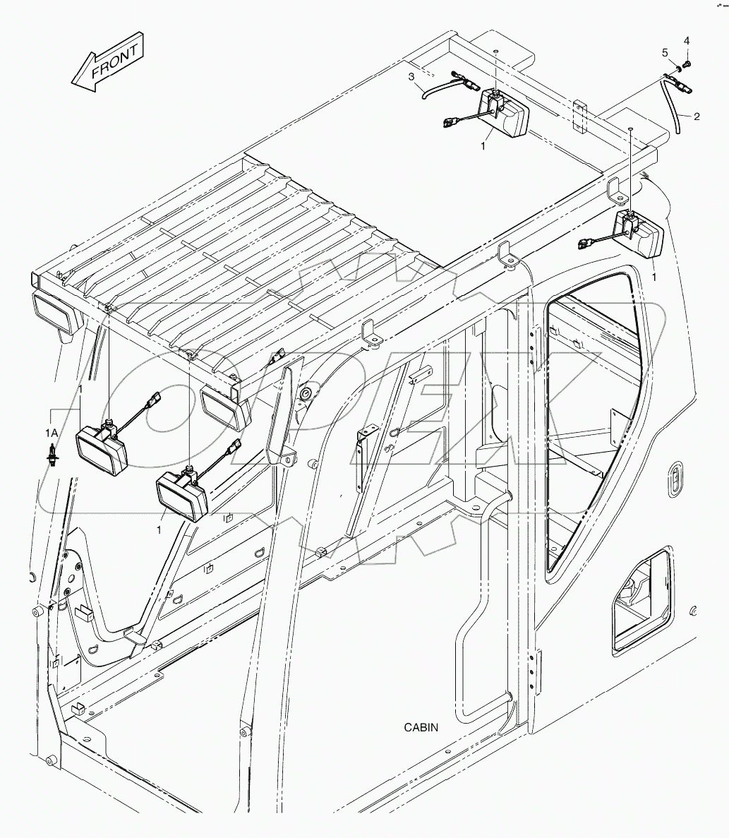  WORKING LAMP (6-LAMP) - ROPS GUARD