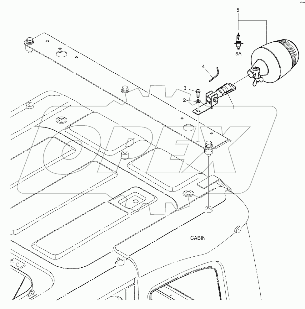  ROTATING BEACON - ROPS (WITH LAMP)