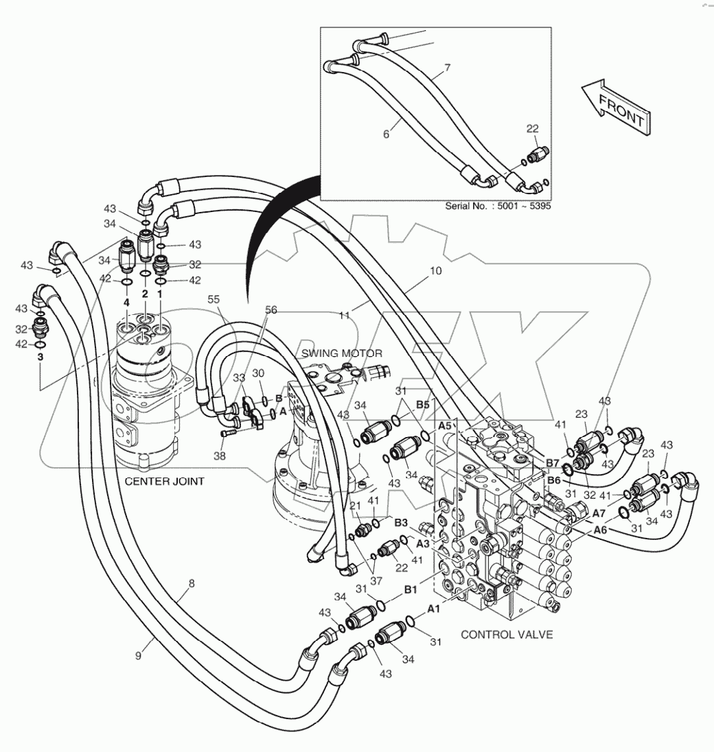  MAIN PIPING (3) - SWING & TRAVEL