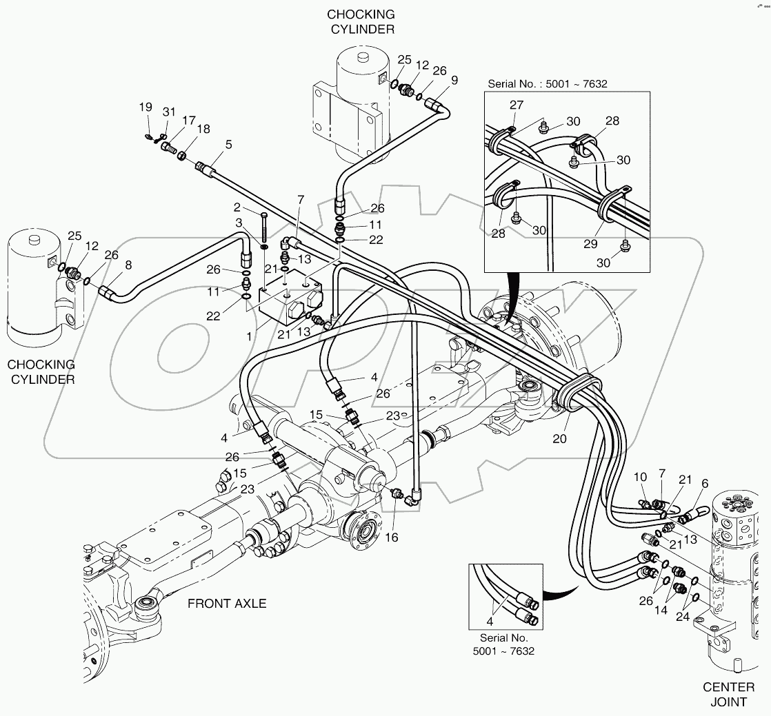  STEER AND CHOCKING PIPING