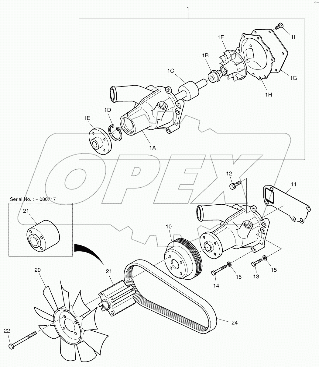  WATER PUMP AND COOLING FAN