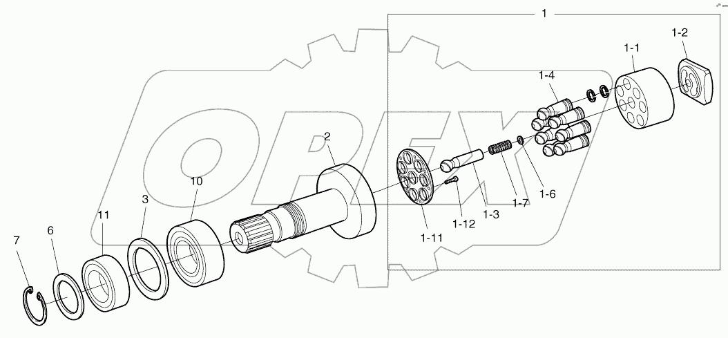  TRAVEL MOTOR - ROTARY GROUP