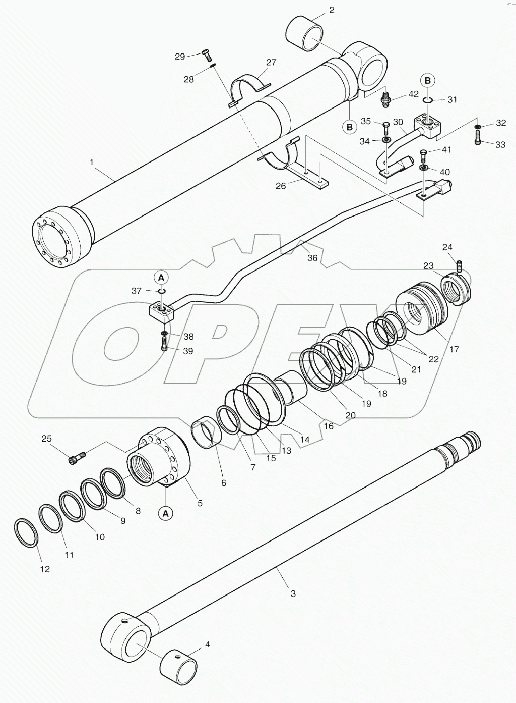  BOOM CYLINDER - R.H. (8192 ~ )