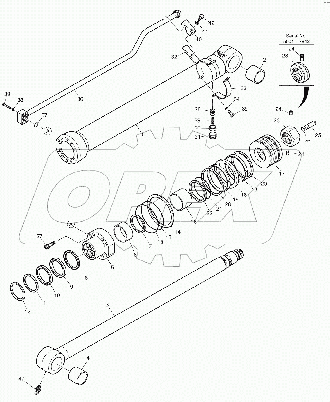  ARM CYLINDER - ARM 2.1M (5001 ~ 8191)