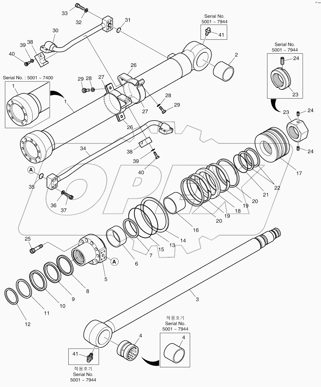  BUCKET CYLINDER (55001 ~ 8191)