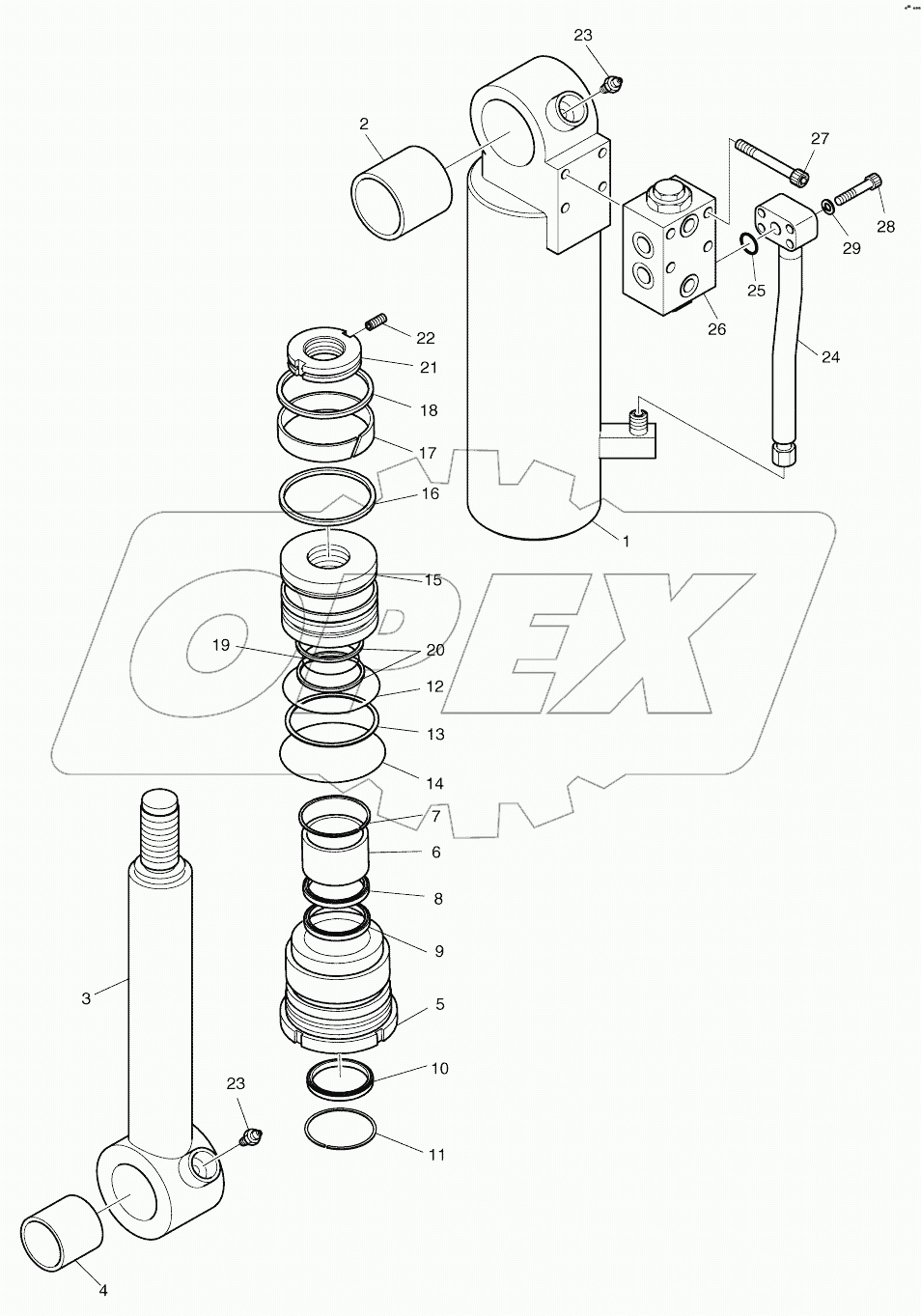  DOZER CYLINDER (R.H.)