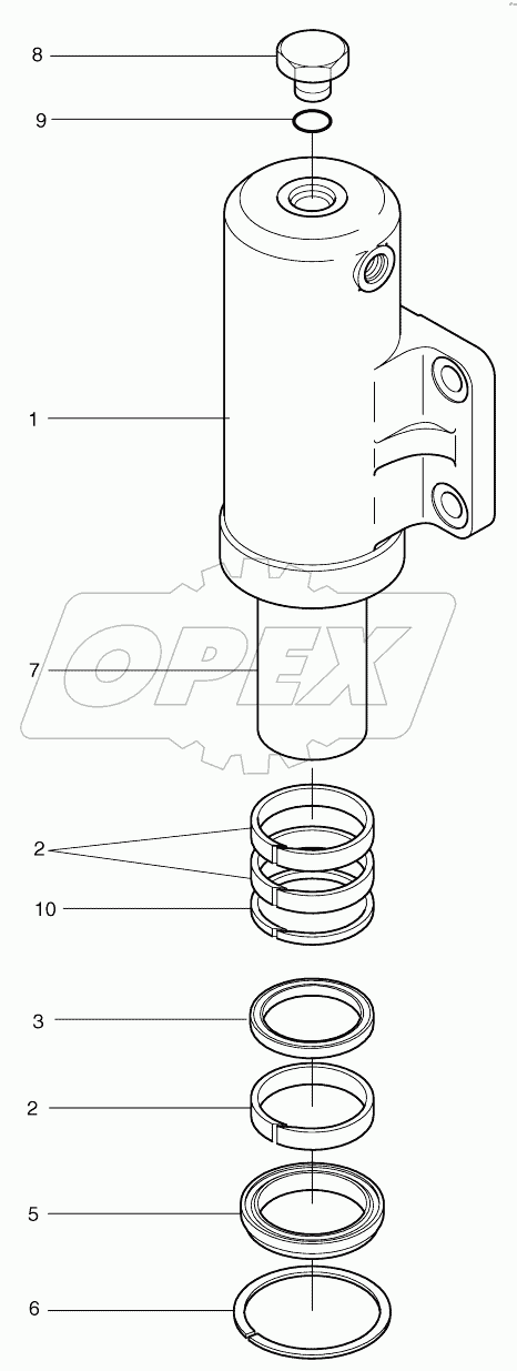  CHOCKING CYLINDER - L.H. (5001-7572)
