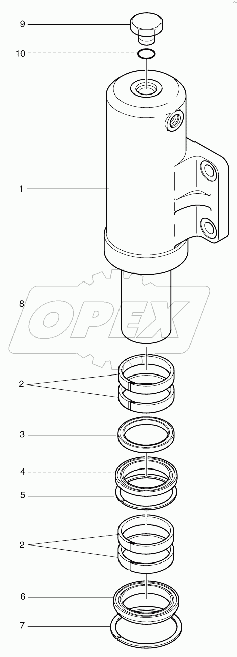  CHOCKING CYLINDER - L.H. (7573-)
