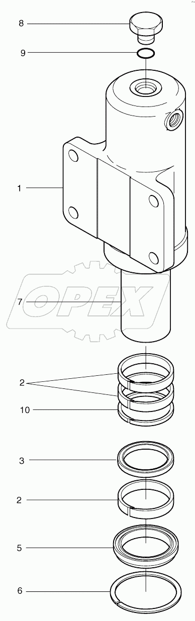  CHOCKING CYLINDER - R.H. (5001-7572)