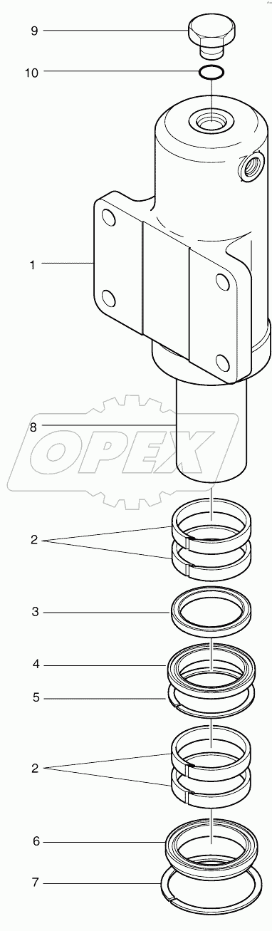  CHOCKING CYLINDER - R.H. (7573-)