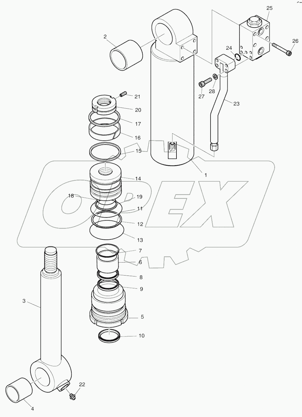 OUTRIGGER CYLINDER (L.H.)