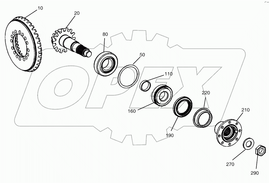  INPUT - FRONT AXLE (7505 ~8165)