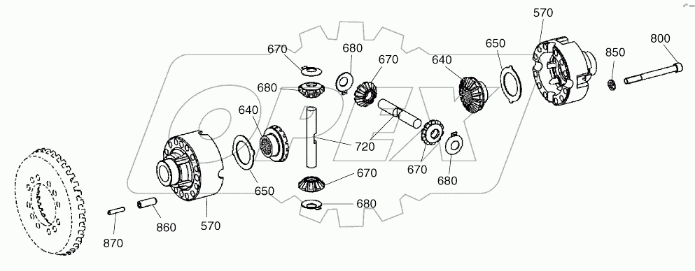  DIFFERENTIAL GEAR - FRONT AXLE (5001~7504)